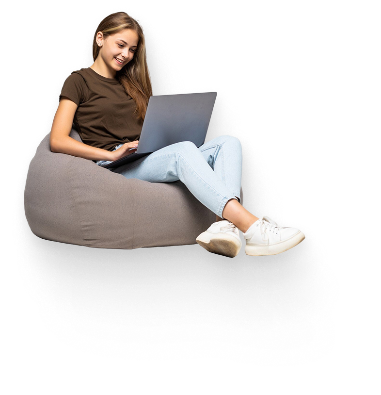 girl with laptop